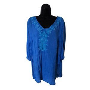 Lilly Pulitzer Cover-Up Blue Top L Large